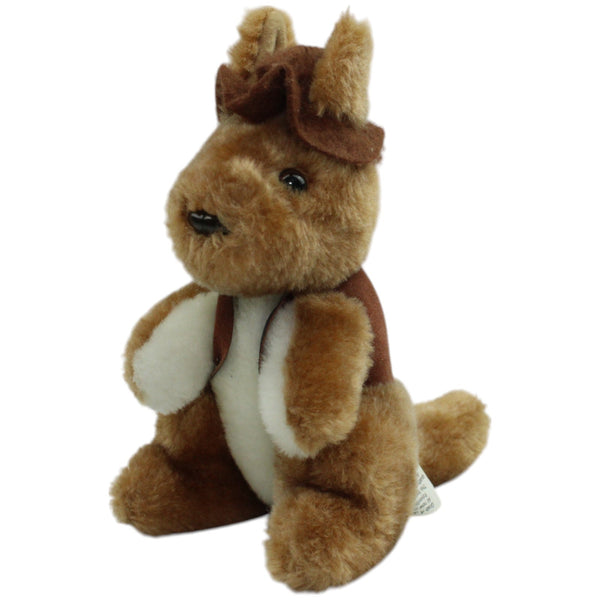 Kleines Känguru mit Rucksack und Hut