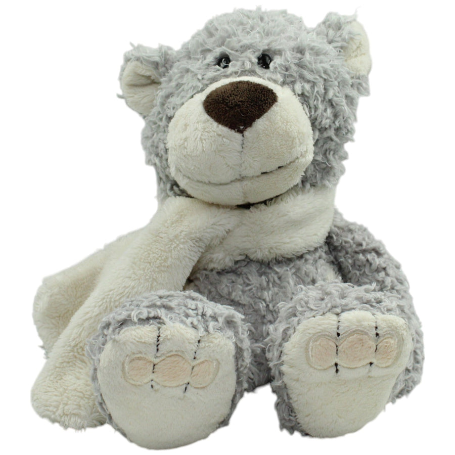 Teddybär mit Schal, grau