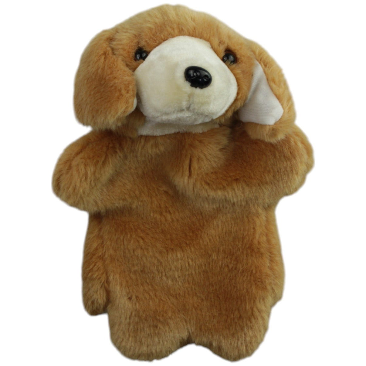 123000014932 Unbekannt Süßer brauner Hund Handpuppe Kumpel Leo Gebraucht