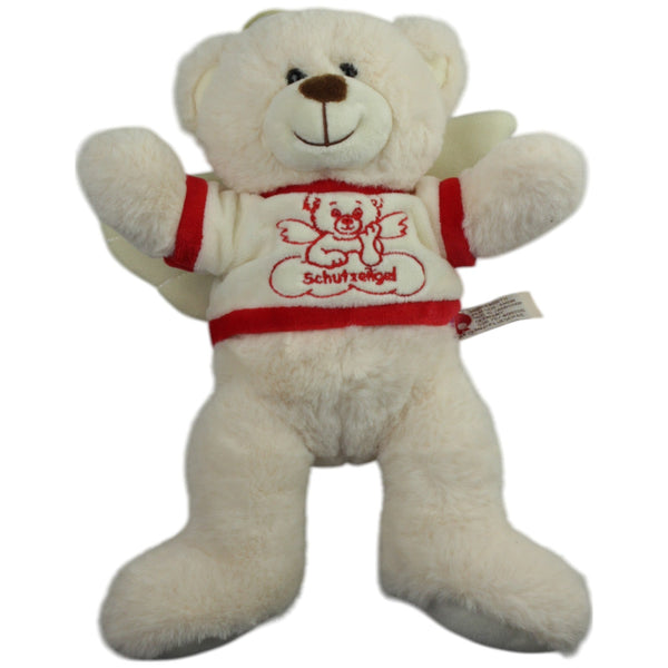 Bär mit Flügeln "Schutzengel", weiß/rot