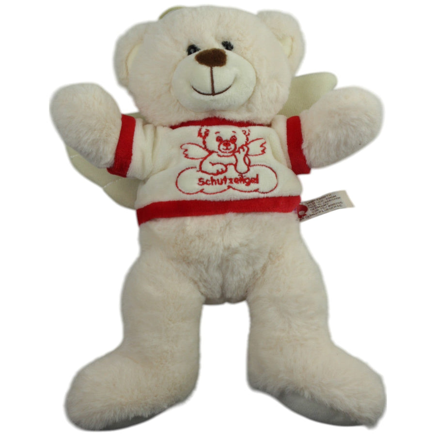 Bär mit Flügeln "Schutzengel", weiß/rot