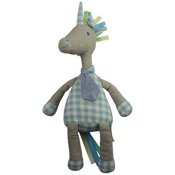 Schlenker Einhorn mit Krawatte, blaukariert