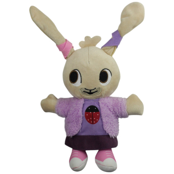 Süßer Hase mit lila Kleidung, beige