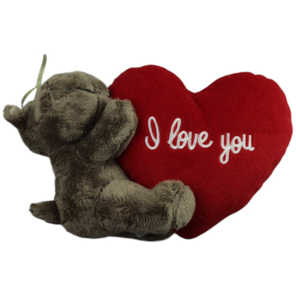 Braunes Nilpferd mit Herz "I love you"