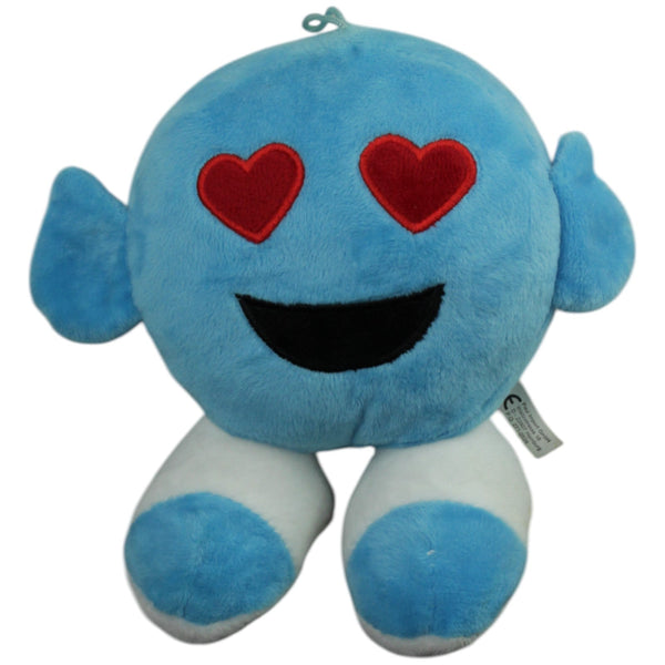 Blauer Smiley mit Herzaugen