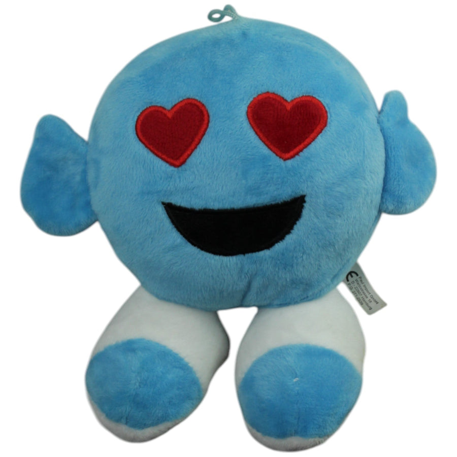 Blauer Smiley mit Herzaugen