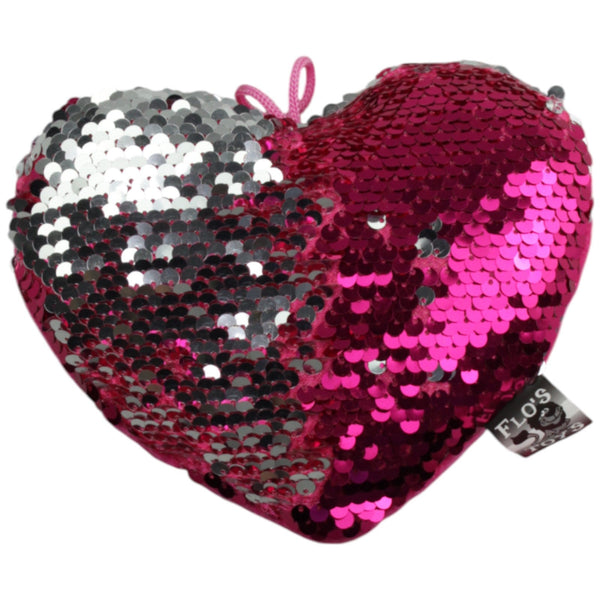 Flos Toys, Pailletten-Herz silber/pink