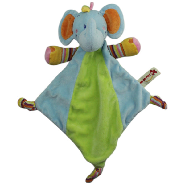 Süßer Elefant, grün-blau