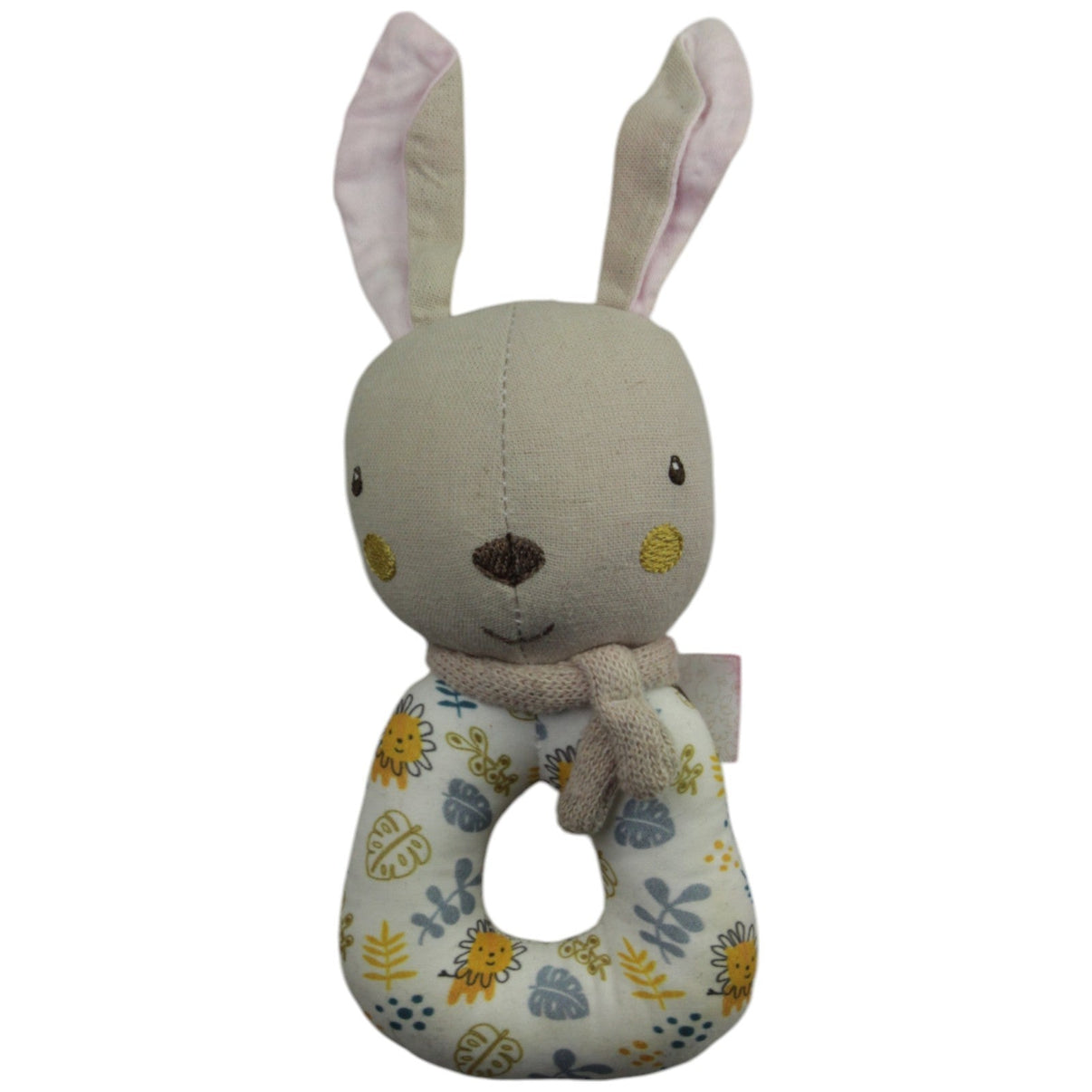 123000015560 Fehn Hase mit Safarimuster Greifling mit Rassel Kumpel Leo Gebraucht