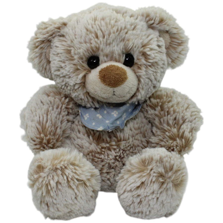 Beiger Bär mit blauem Halstuch