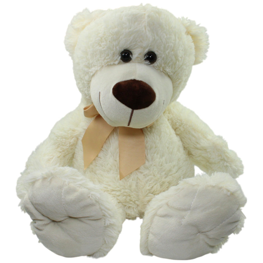 XL Teddybär mit Schleife, weiß