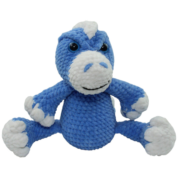 Süßer blauer Dinosaurier, sitzend