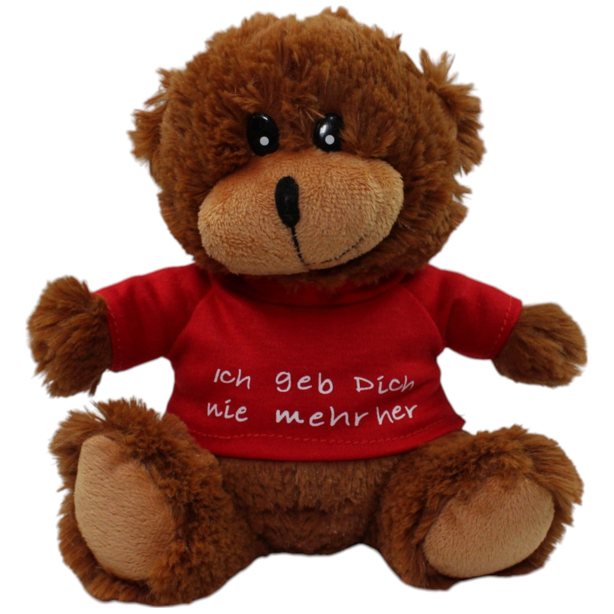 123000015764 Rasehorn Teddybär mit Shirt "Ich geb Dich nie mehr her" Kuscheltier Kumpel Leo Gebraucht Teddy Teddybär