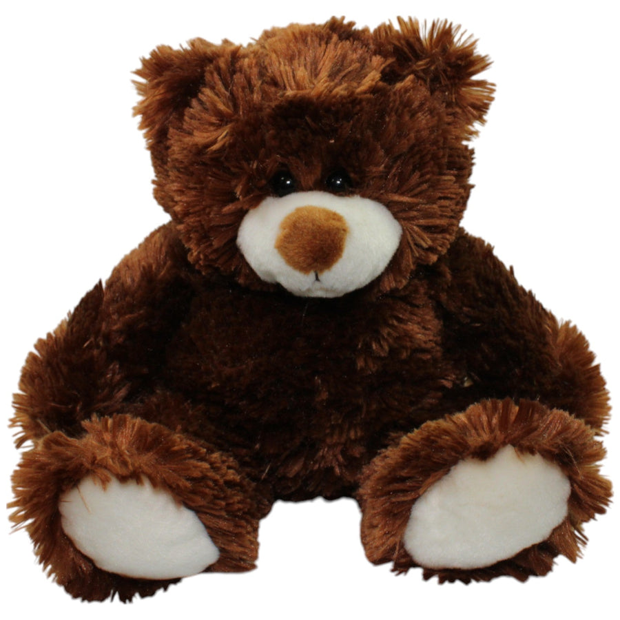 Dunkelbrauner Teddybär mit weißen Füßen, groß