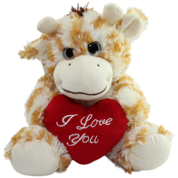 Giraffe mit Herz "L Love You", sitzend