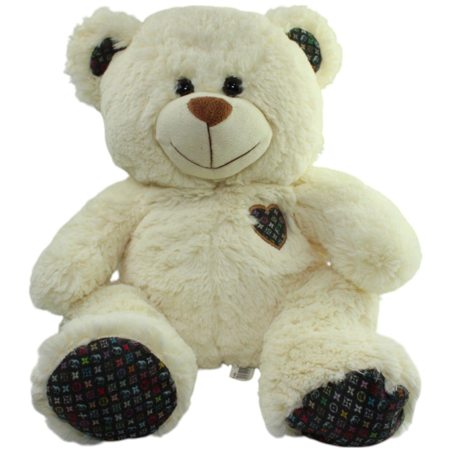 Weißer XL Teddy mit Muster
