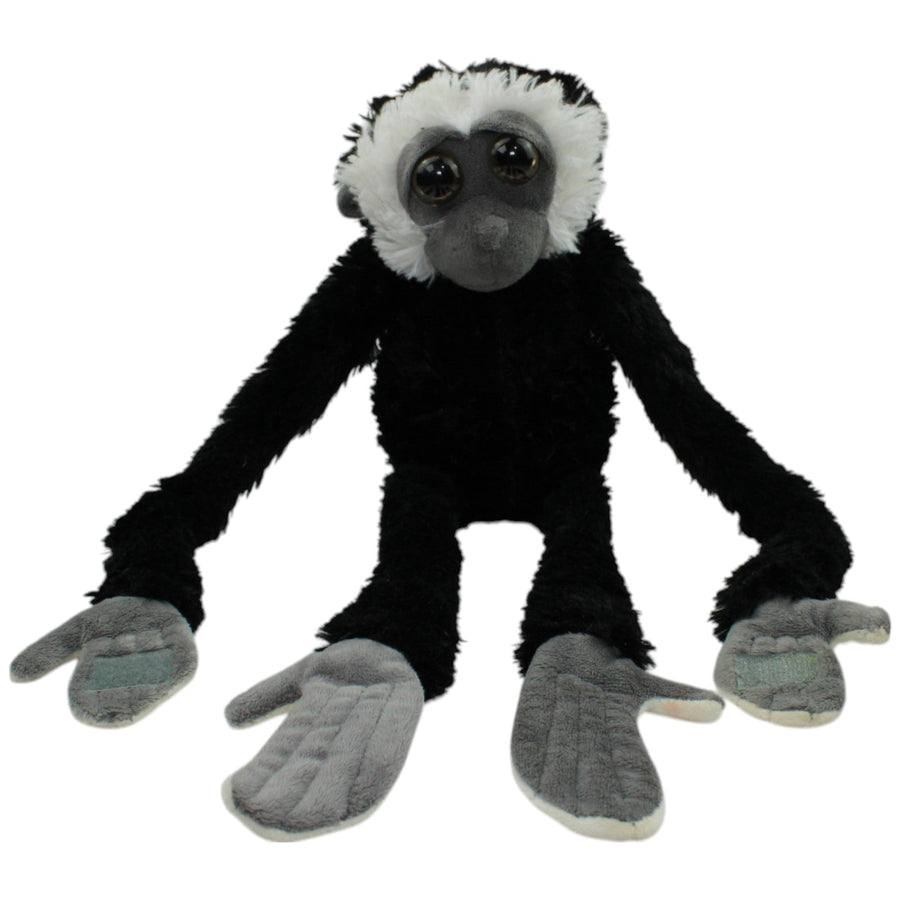 Schwarzer Gibbon Affe mit Schlenker Klett-Armen