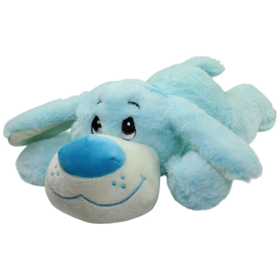 Blauer XL Hund mit Schleife, liegend