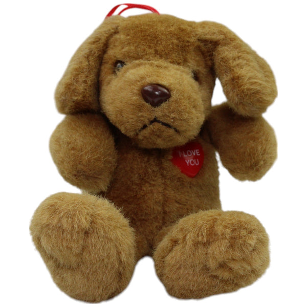 Herzl, brauner Hund mit Herz "I LOVE YOU"