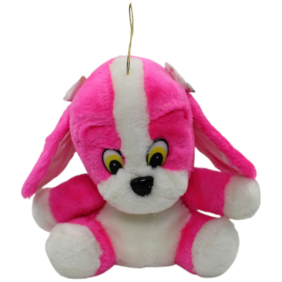 Hund mit Schleife, pink-weiß