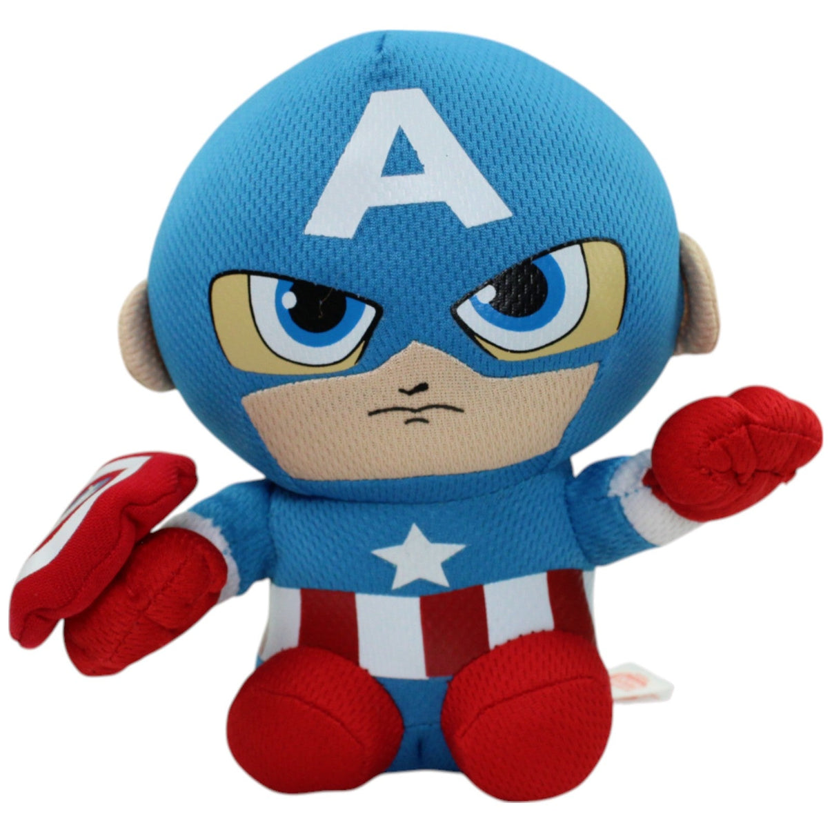 123000016112 TY Captain America mit Schild, sitzend Kuscheltier Kumpel Leo Gebraucht Marvel