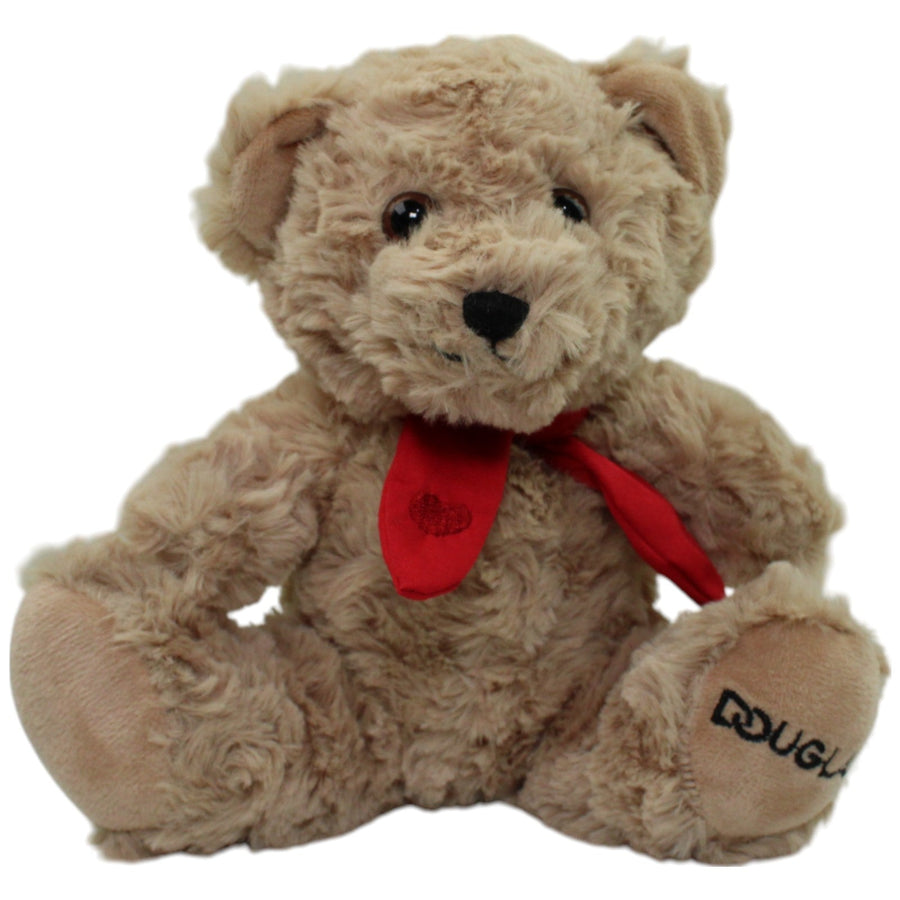 Douglas, beiger Teddybär mit rotem Halstuch