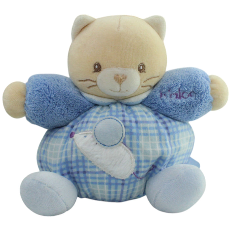 Süße dicke Katze, blau