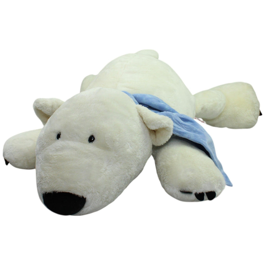 XXXL Eisbär mit blauem Schal
