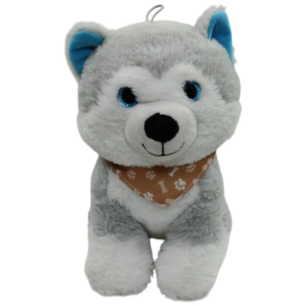 Husky mit Halstuch und Glitzer-Augen