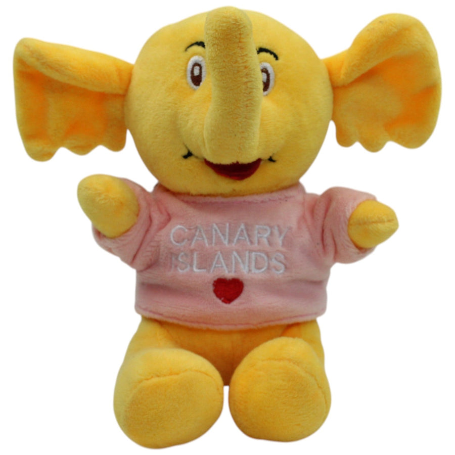 Gelber Elefant mit rosa Shirt "CANARY ISLANDS ❤"