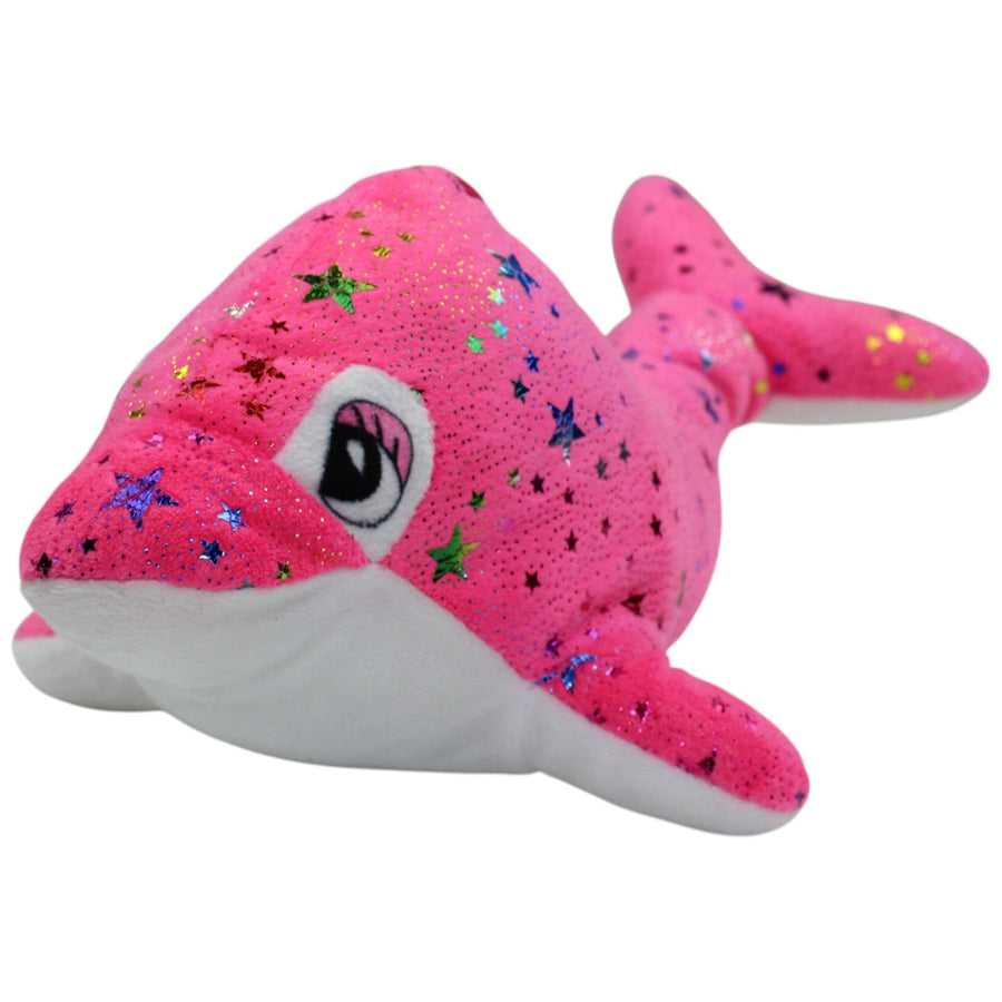 Flos Toys, pinker Delfin mit Glitzer Sternen