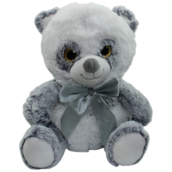 Flos Toys, großer grauer Panda mit Schleife