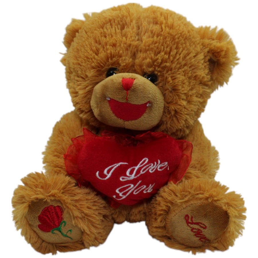 Bär mit Herz "I Love You", hellbraun