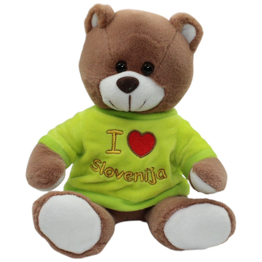 Brauner Teddy mit Shirt "I Love Slovenija"
