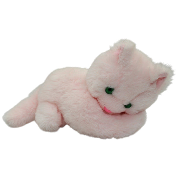 Süße rosa Katze mit grünen Augen