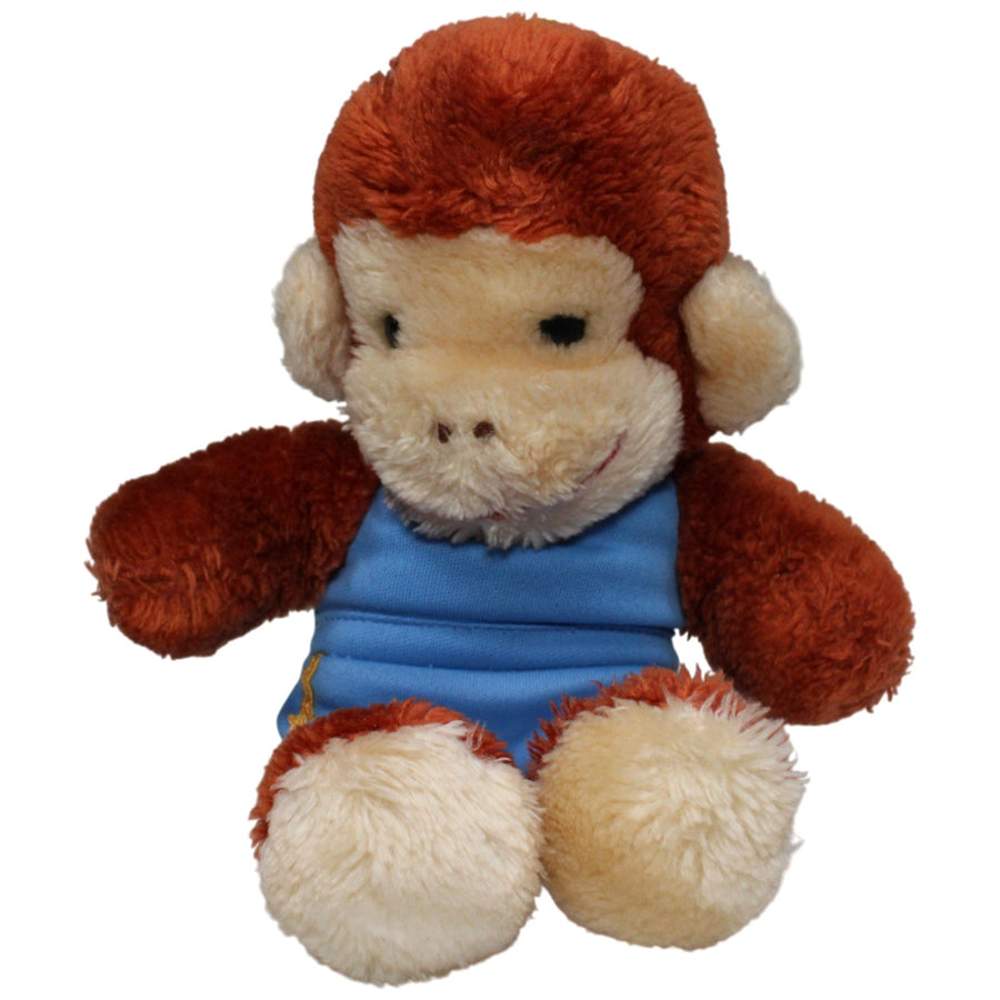 Hübscher Affe mit blauer Kleidung