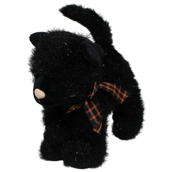 Schöne schwarze Katze mit Glitzer