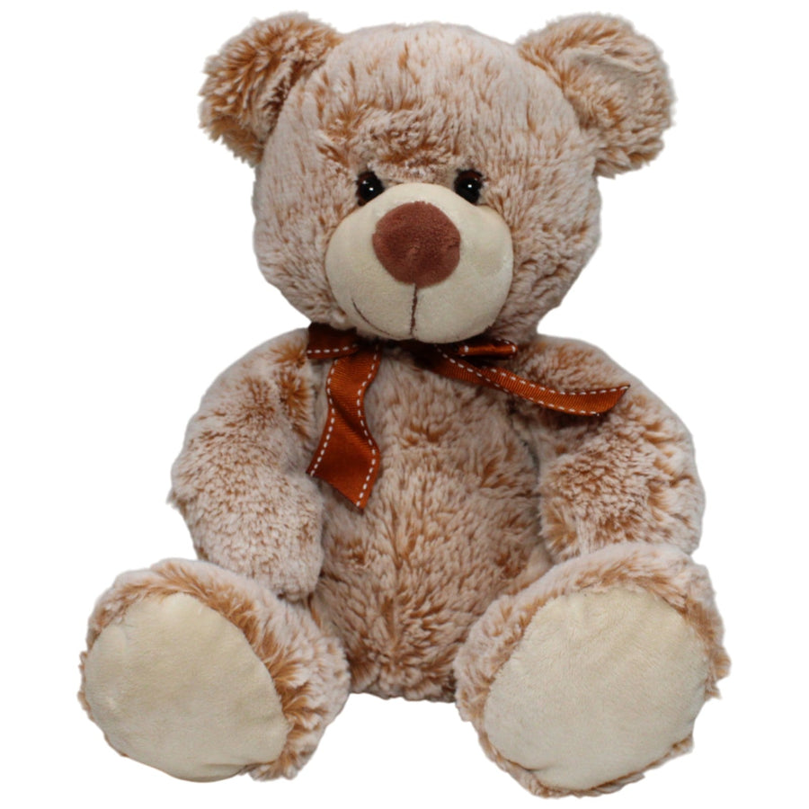 Sitzender Teddy, braun-grau