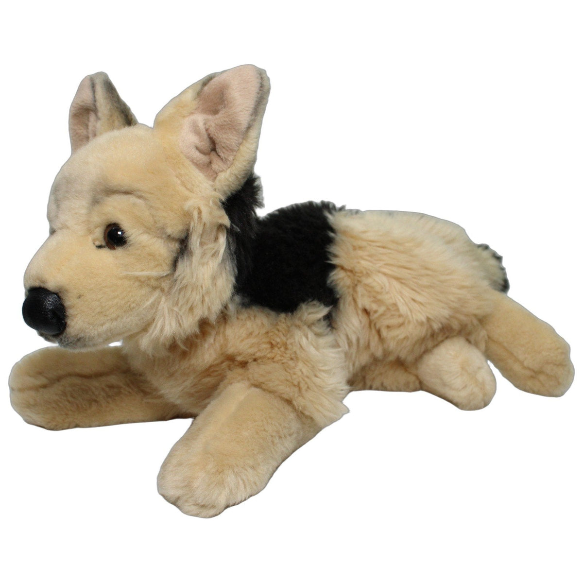 123000017284 Uni-Toys Großer Deutscher Schäferhund, liegend Kuscheltier Kumpel Leo 35cm _Wieder Da_ Beige
