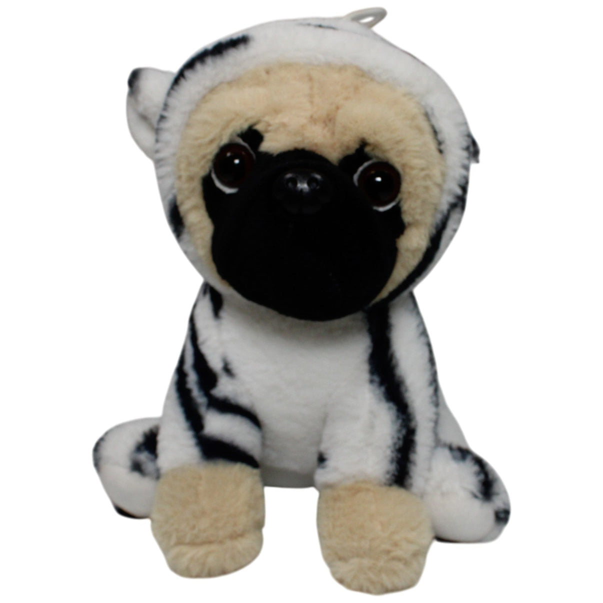 123000017512 PATTY’S Mops in Zebra - Kostüm, sitzend Kuscheltier Kumpel Leo 22cm Beige Gebraucht