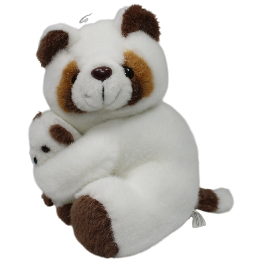 Plüschel, weißer Panda mit Baby