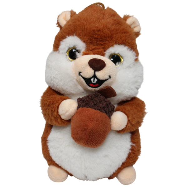 Eichhörnchen mit Nuss, braun