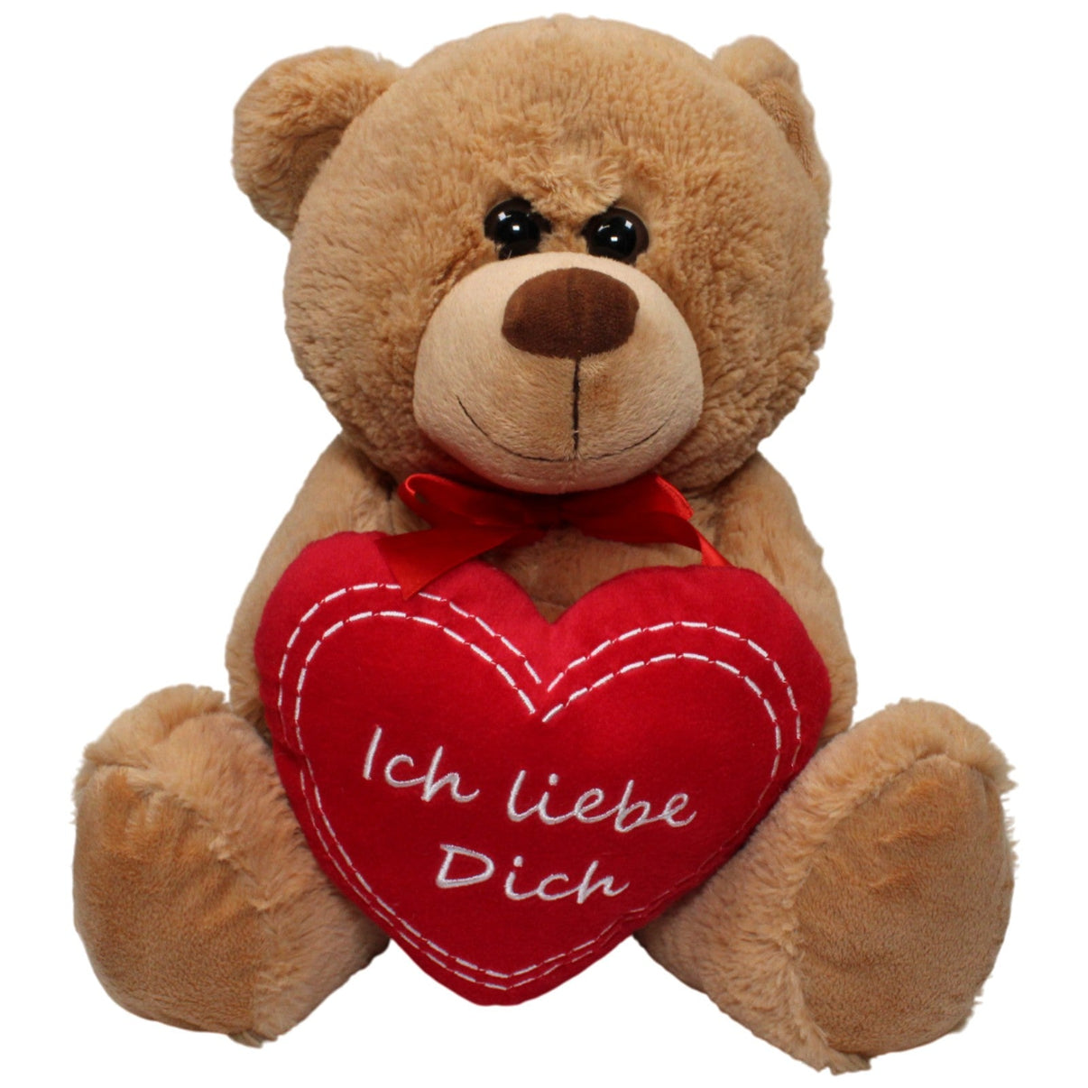 123000017583 NORDRESS Großer Teddybär mit Herz "Ich liebe Dich" Kuscheltier Kumpel Leo 35cm Braun Gebraucht