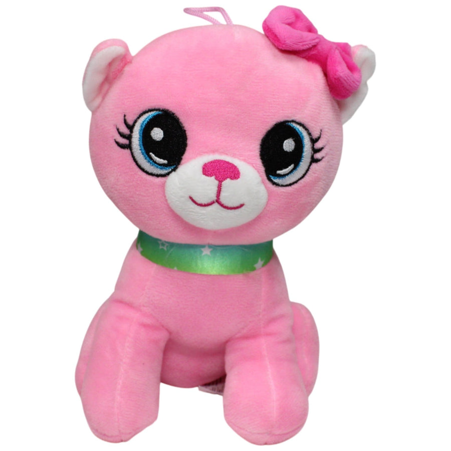 Rosa Katze mit pinker Schleife