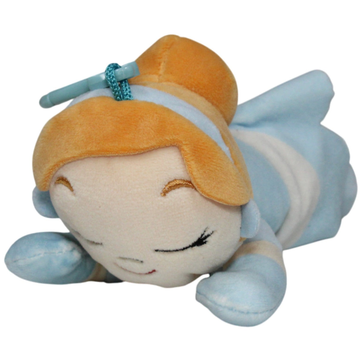 123000017746 Sambro Disney SNUGLETS, Cinderella Schlüsselanhänger Kumpel Leo 15cm Beige Blau