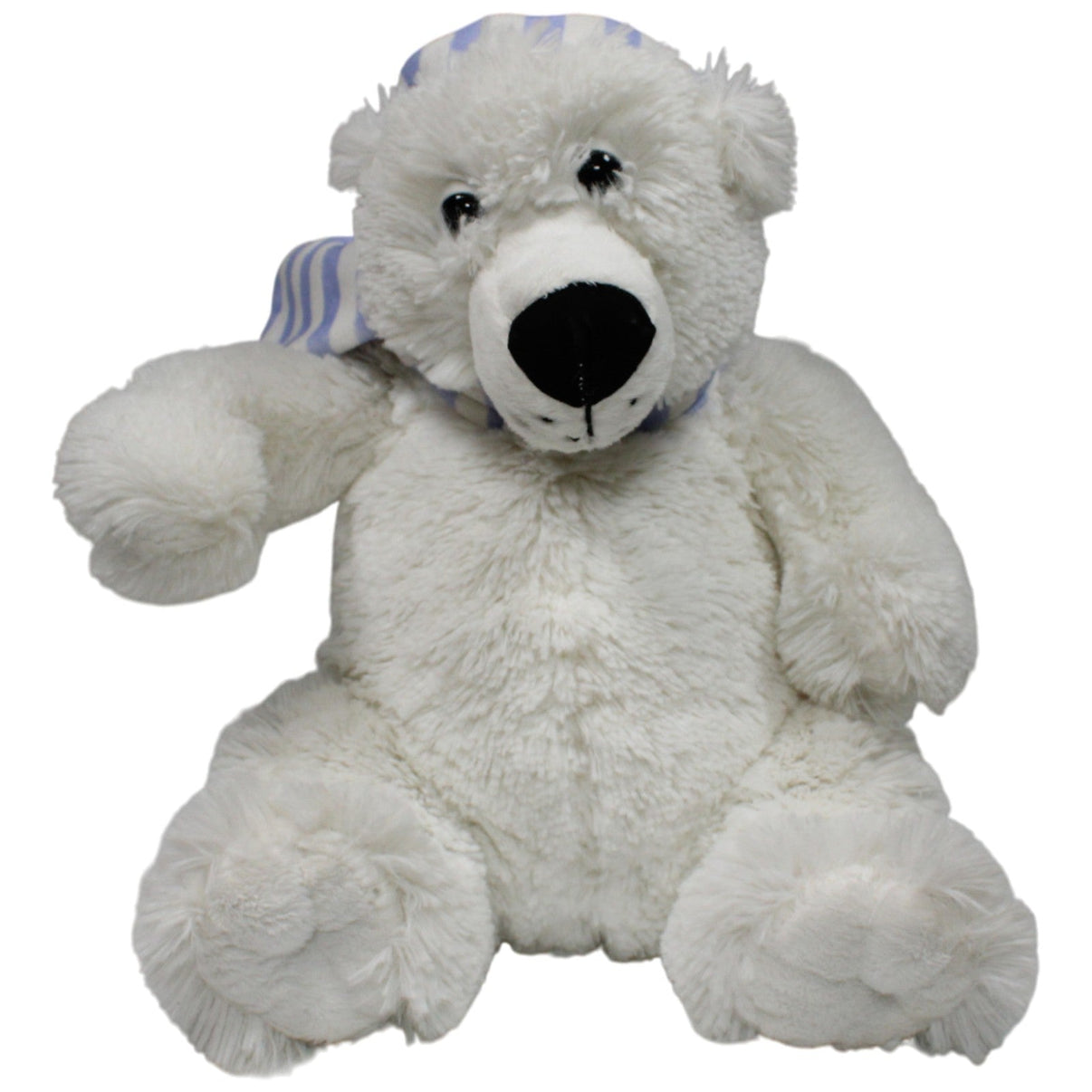 123000017757 Nicky Toy Eisbär mit Zipfelmütze & Schal, sitzend Kuscheltier Kumpel Leo 30cm Blau ebay - stofftiere