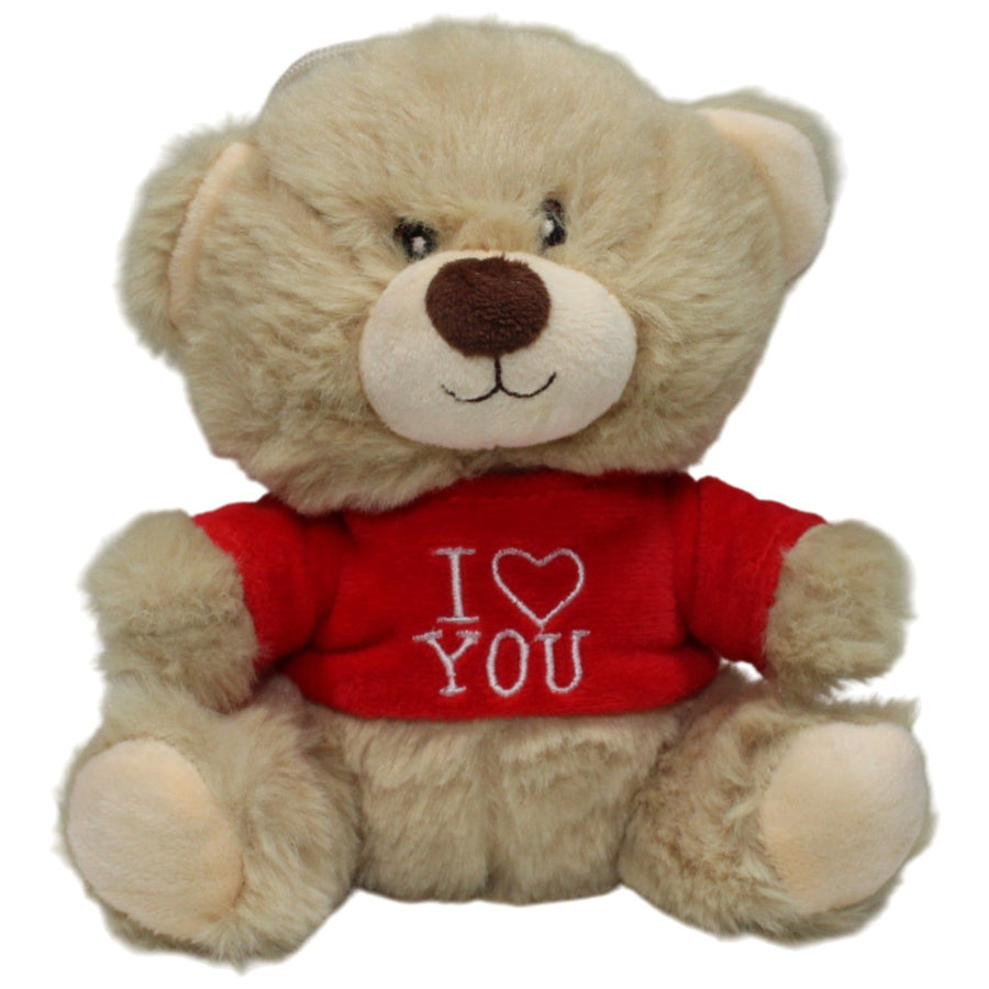 Heller Teddybär mit Shirt "I ❤ YOU"