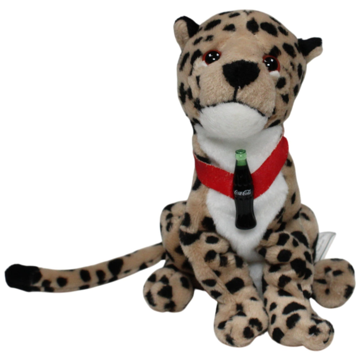 123000017891 Cavanagh Group International Gepard mit Coca Cola Flasche Kuscheltier Kumpel Leo 15cm 1999 _Vintage_