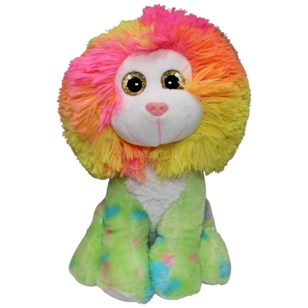 Bunter Löwe mit Glitzeraugen, sitzend