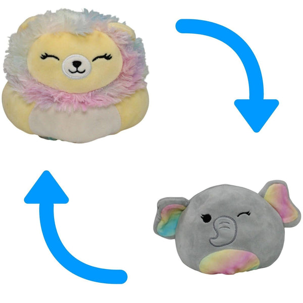 Squishmallows, Flip a Mallows - Löwe & Elefant